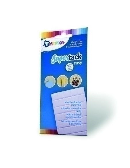 MASILLA ADHESIVA TCOLORS SUPER TACK EASY BLANCO CUARTEADO