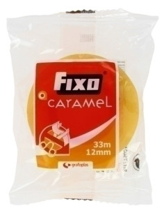 CINTA ADHESIVA FIXO CARAMEL rollo 33x12