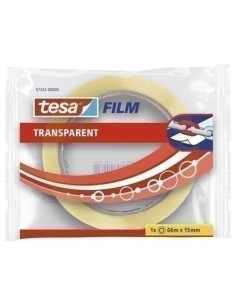 CINTA ADHESIVA TESA TRANSPARENT rollo 66x15
