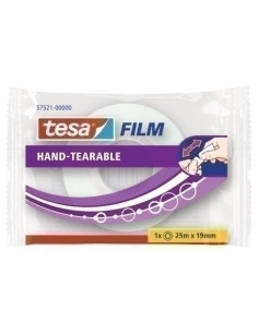 CINTA ADHESIVA TESA SIN TIJERAS rollo 25x19 en BOLSA