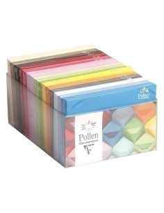 SOBRE CLAIREFONTAINE 114x162 120g EXPOSITOR DE 300 20x TURQUESA 20x AZUL LAVANDA 20x AZUL 20x GRIS ACERO 20x CLEMENTINA 20x AMAR