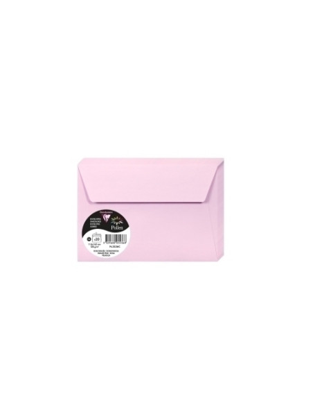 SOBRE CLAIREFONTAINE POLLEN 114x162 120g ROSA PELADILLA PAQUETE DE 20