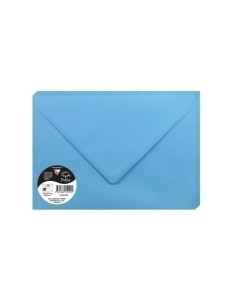 SOBRE CLAIREFONTAINE POLLEN 162x229 120g AZUL TURQUESA PAQUETE DE 20