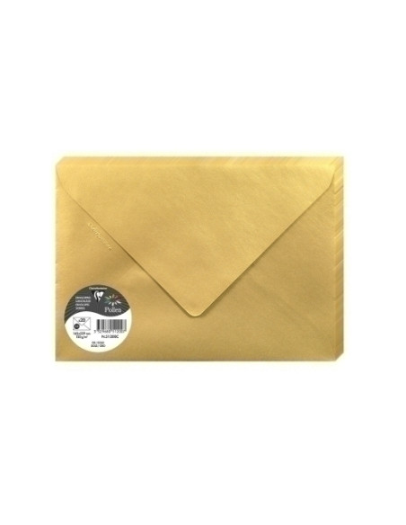 SOBRE CLAIREFONTAINE POLLEN 162x229 120g DORADO PAQUETE DE 20
