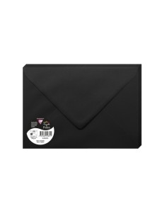 SOBRE CLAIREFONTAINE POLLEN 162x229 120g NEGRO PAQUETE DE 20