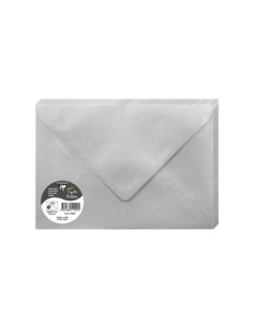 SOBRE CLAIREFONTAINE POLLEN 162x229 120g PLATEADO PAQUETE DE 20