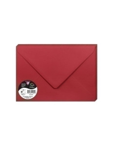 SOBRE CLAIREFONTAINE POLLEN 162x229 120g ROJO GROSELLA PAQUETE DE 20