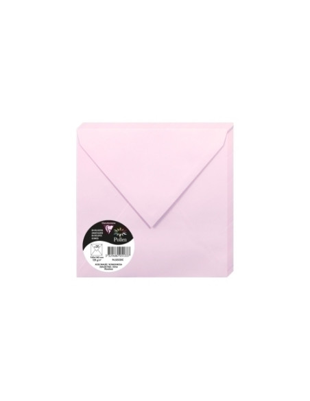 SOBRE CLAIREFONTAINE POLLEN 165x165 120g ROSA PELADILLA PAQUETE DE 20