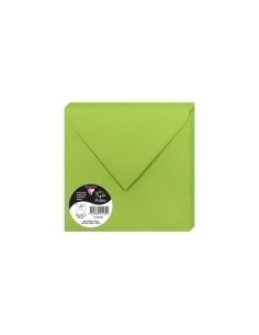 SOBRE CLAIREFONTAINE POLLEN 165x165 120g VERDE MENTA PAQUETE DE 20