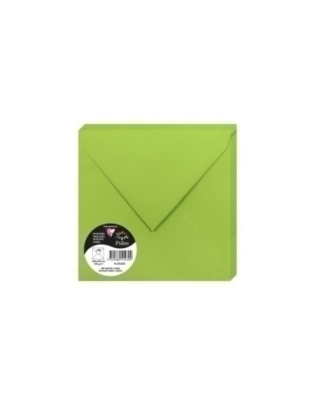 SOBRE CLAIREFONTAINE POLLEN 165x165 120g VERDE MENTA PAQUETE DE 20
