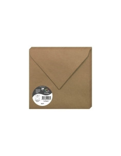 SOBRE CLAIREFONTAINE POLLEN 165x165 135g KRAFT PAQUETE DE 20