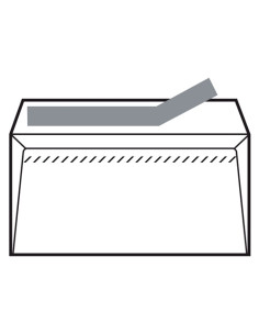 SOBRE SAM 110x220 BLANCO 90g OPEN SILICONA PAQUETE de 10