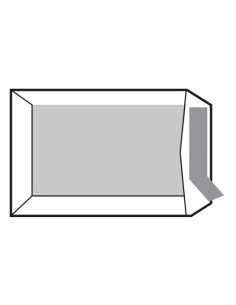 SOBRE-BOLSA DORSO CARTON SAM 260x360 BLANCO 90g SILICONA CAJA de 125