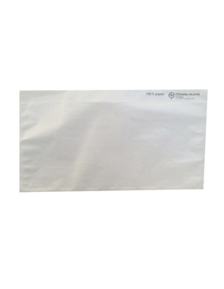 SOBRES ADHESIVOS PACKING-LIST 100 PAPEL RECICLADO 240x180 ext SIN IMPRIMIR CAJA de 1000