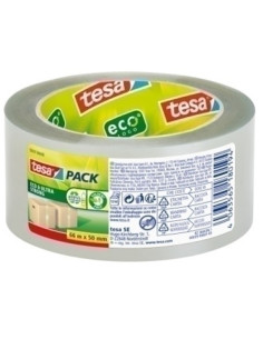 CINTA de EMBALAJE TESA PET ECO & ULTRA STRONG rollo 66x50 TESAPACK TRANSPARENTE
