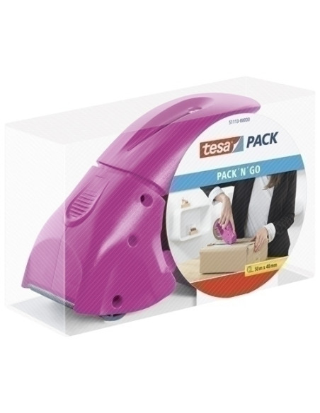 MAQUINA PRECINTAR TESA TESAPACK PACK´N GO ROSA