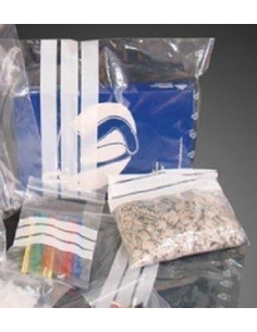 BOLSA AUTO-CIERRE MINIGRIP con FRANJAS 80x120 mm PAQUETE de 100