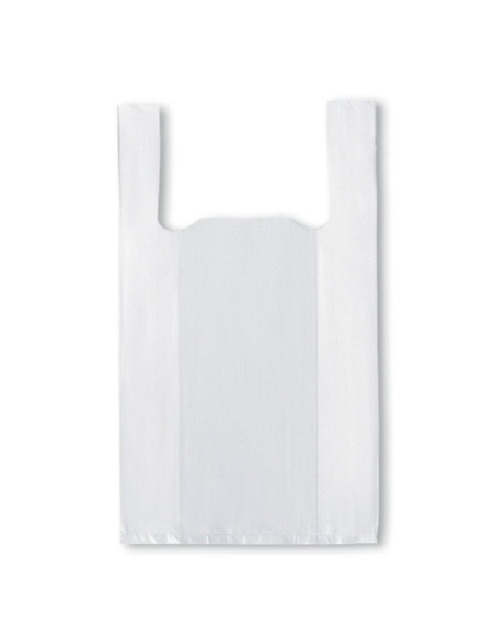 BOLSA CAMISETA BLANCA NORMATIVA UNE 50x60 cm PAQUETE de 100 GALGA 200