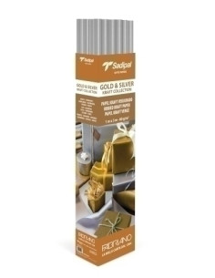 PAPEL de EMBALAR KRAFT ROLLO SADIPAL PLATA 1x3 m 60gr EXPOSITOR de 25 ROLLOS