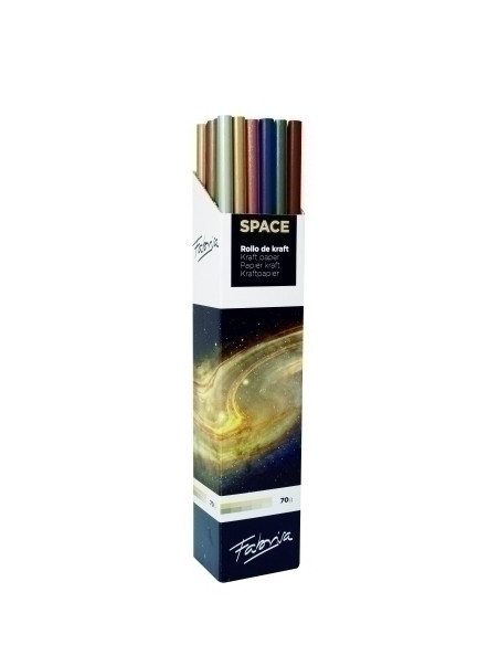 PAPEL de EMBALAR KRAFT ROLLO FABRISA 1x3 SPACE 6C EXPOSITOR DE 30