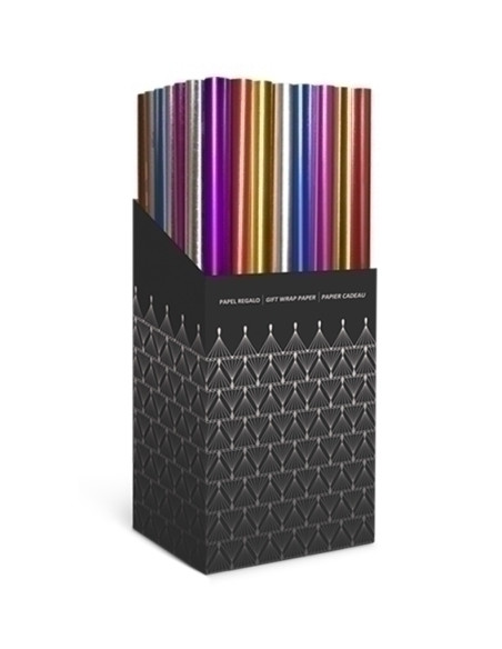 PAPEL de REGALO ROLLO TV 07x15 m CAJA de 60 GOFRADO LISO
