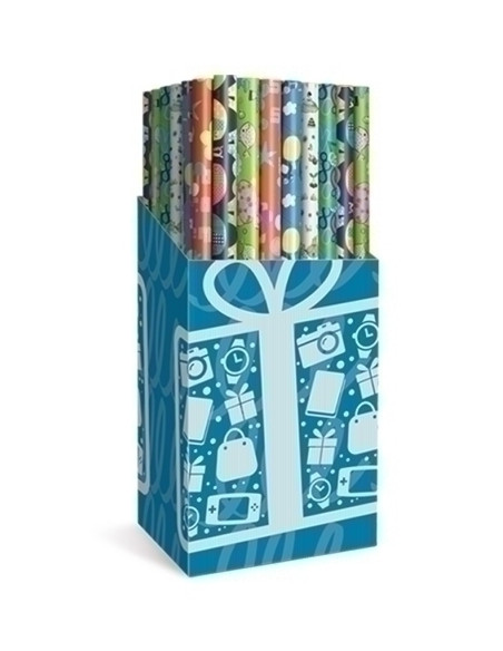 PAPEL de REGALO ROLLO TV 07x2 m CAJA de 60 INFANTIL