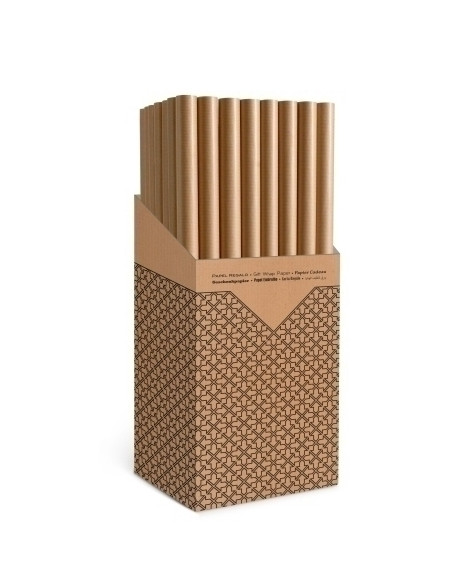 PAPEL de REGALO ROLLO TV 07x3 m CAJA de 60 KRAFT MARRON ANONIMO
