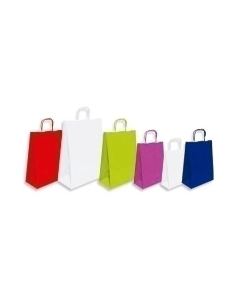 BOLSA de PAPEL ANDINA CELULOSA BLANCA 32x40x14 cm PISTACHO PAQUETE de 50