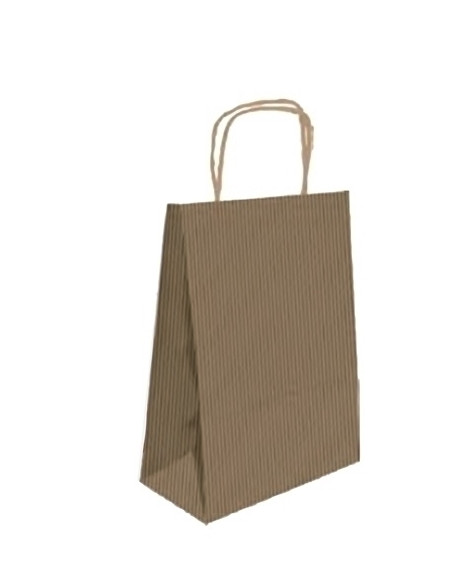 BOLSA de PAPEL ANDINA KRAFT LISO 27x37x12 cm CRUDONATURAL PAQUETE de 50