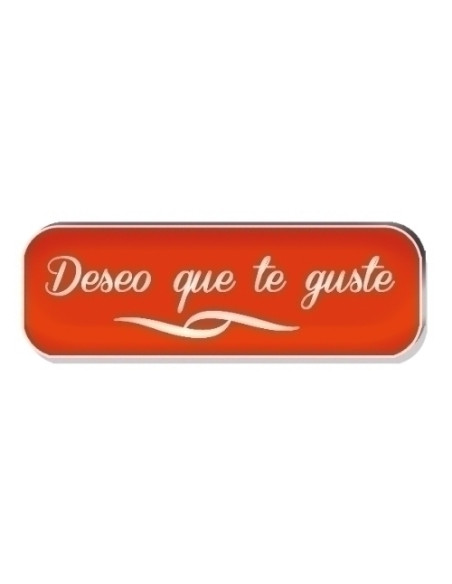 ETIQUETAS REGALO ADH HOLOGRAFICAS ROLLO  250 uds 45x15  DESEO QUE TE GUSTE  ROJO