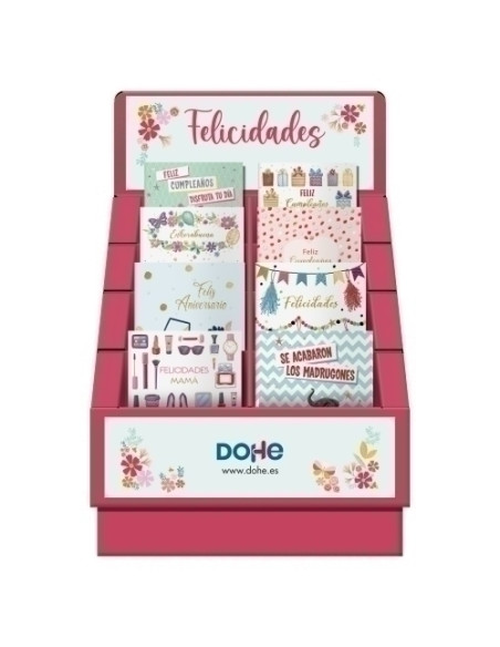 TARJETA DE FELICITACION DOHE 115x170 SURTIDO EXPOSITOR DE 48