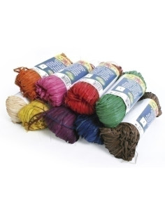 RAFIA CINTA ROLLO CLAIREFONTAINE 50 g CAJA de 9 COLORES SURTIDOS