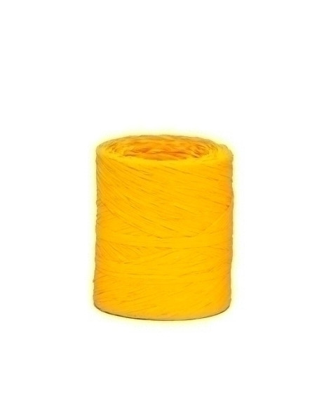 RAFIA CINTA de 4 mm ROLLO de 200 m AMARILLO