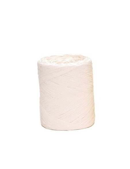 RAFIA CINTA de 4 mm ROLLO de 200 m BLANCO