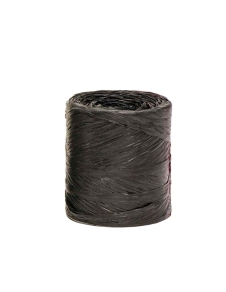 RAFIA CINTA de 4 mm ROLLO de 200 m NEGRO