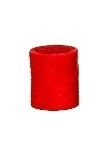 RAFIA CINTA de 4 mm ROLLO de 200 m ROJO