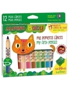 LAPICES de COLORES ALPINO BABY estuche de 12