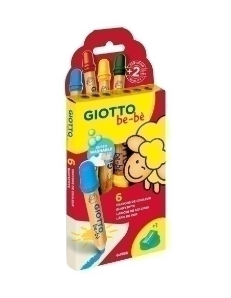 LAPICES de COLORES GIOTTO BEBE SUPER estuche de  6