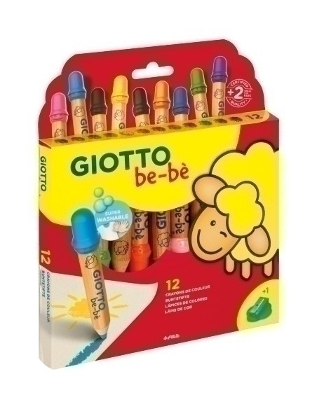 LAPICES de COLORES GIOTTO BEBE SUPER estuche de 12