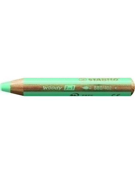 LAPICES de COLORES STABILO WOODY 3 en 1 PASTEL AZUL ESTUCHE DE 5