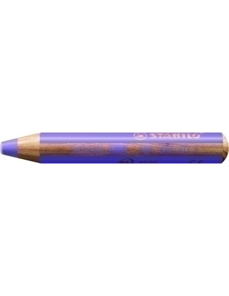 LAPICES de COLORES STABILO WOODY 3 en 1 PASTEL LILA ESTUCHE DE 5