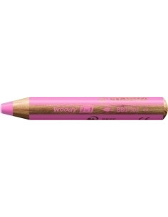LAPICES de COLORES STABILO WOODY 3 en 1 PASTEL ROSA ESTUCHE DE 5