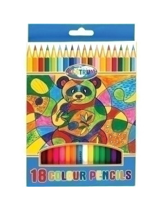 LAPICES de COLORES CENTRUM ZOO HEXAGONAL LARGOS ESTUCHE de 18