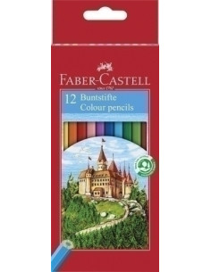 LAPICES de COLORES FABER-CASTELL ESTUCHE de 12