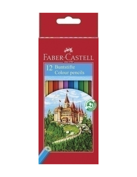 LAPICES de COLORES FABER-CASTELL ESTUCHE de 12