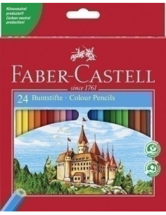 LAPICES de COLORES FABER-CASTELL ESTUCHE de 24