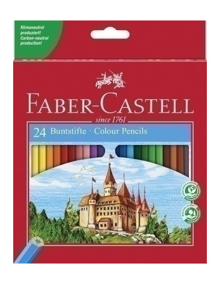 LAPICES de COLORES FABER-CASTELL ESTUCHE de 24