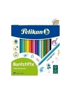 LAPICES de COLORES PELIKAN estuche de 24 724013