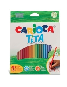 LAPICES de COLORES CARIOCA TITA HEXAGONAL estuche de 24