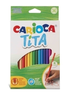 LAPICES de COLORES CARIOCA TITA HEXAGONAL estuche de 36